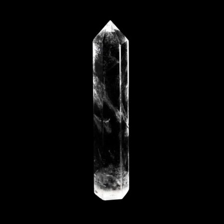 große Bergkristall Spitze Höhe 140 mm transparent und glasklar aus Brasilien Edelsteine Heilsteine bei Wunderstein24