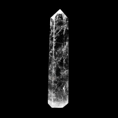 große Bergkristall Spitze Höhe 101 mm transparent und glasklar aus Brasilien Edelsteine Heilsteine bei Wunderstein24