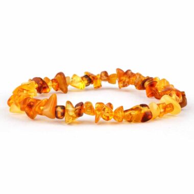 Bernstein Edelstein Armband Ostseeküste flexibel und dehnbar Edelsteine Heilsteine bei Wunderstein24