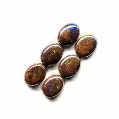 Boulder Opal Australien 9 x 7 x 3 mm Cabochon oval in bester Qualität Edelsteine Heilsteine bei Wunderstein24