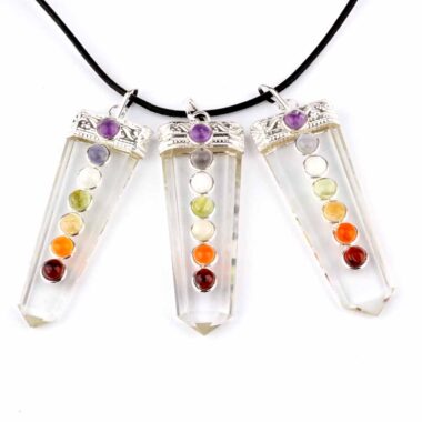 Chakra Bergkristall Anhänger Spitze mit silberner Kappe & Öse Edelsteine Heilsteine bei Wunderstein24 Chakra Bergkristall Anhänger Spitze mit silberner Kappe & Öse Edelsteine Heilsteine bei Wunderstein24