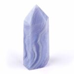 große Chalcedon blau Kristall Spitze Höhe 77 mm aus Namibia Edelsteine Heilsteine bei Wunderstein24