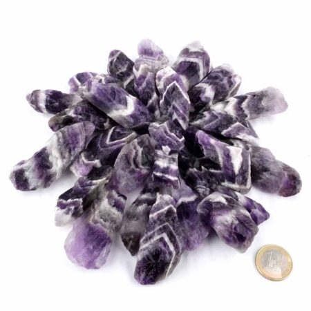 Chevron Amethyst Rohsteine Ø ca. 40 – 60 mm aus Namibia in bester Qualität Edelsteine Heilsteine bei Wunderstein24