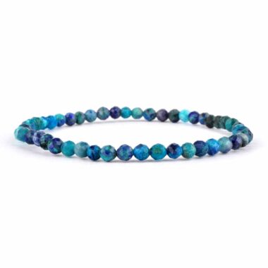 Chrysokoll & Azurit facettiertes Ø 4,3 mm Perlen Edelstein Armband flexibel und dehnbar Edelsteine Heilsteine bei Wunderstein24 Chrysokoll & Azurit facettiertes Ø 4,3 mm Perlen Edelstein Armband flexibel und dehnbar Edelsteine Heilsteine bei Wunderstein24