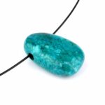 Chrysokoll Cabochon Anhänger seitlich gebohrt in wunderschöner Farbe Edelsteine Heilsteine bei Wunderstein24