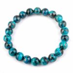 Chrysokoll Ø 8,9 mm Kugel Armband flexibel und dehnbar in bester Qualität Edelsteine Heilsteine bei Wunderstein24