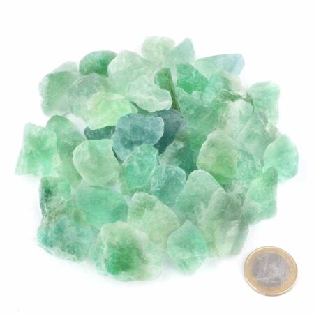 Fluorit Rohsteine grün Ø ca. 15 – 35 mm Edelsteine Heilsteine bei Wunderstein24