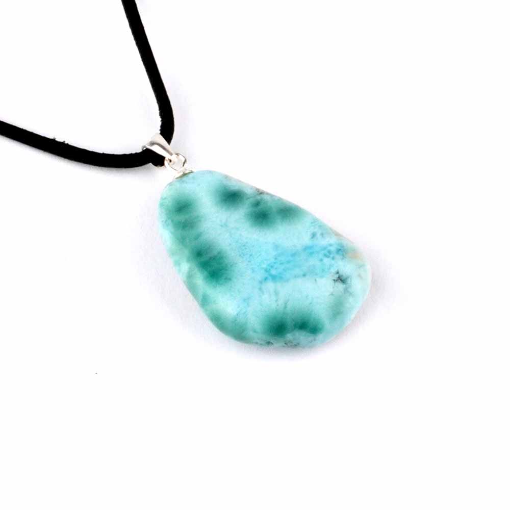 Larimar Anhänger mit 925 Sterling-Silber Stiftöse A-Qualität Edelsteine Heilsteine bei Wunderstein24 Larimar Anhänger mit 925 Sterling-Silber Stiftöse A-Qualität Edelsteine Heilsteine bei Wunderstein24