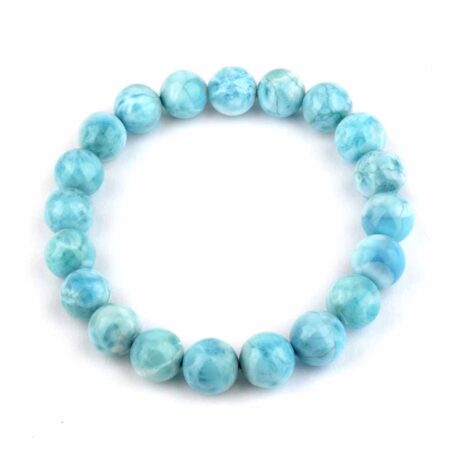 Larimar Ø 10 mm Kugel Edelstein Armband flexibel und dehnbar Edelsteine Heilsteine bei Wunderstein24