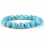 Larimar Ø 11 mm Kugel Edelstein Armband flexibel und dehnbar Edelsteine Heilsteine bei Wunderstein24