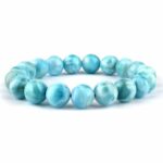 Larimar Ø 11 mm Kugel Edelstein Armband flexibel und dehnbar Edelsteine Heilsteine bei Wunderstein24