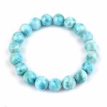 Larimar Ø 11 mm Kugel Edelstein Armband flexibel und dehnbar Edelsteine Heilsteine bei Wunderstein24
