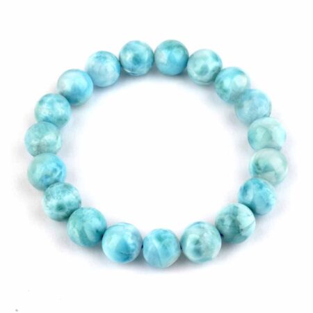 Larimar Ø 11 mm Kugel Edelstein Armband flexibel und dehnbar Edelsteine Heilsteine bei Wunderstein24