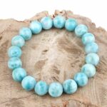 Larimar Ø 11 mm Kugel Edelstein Armband flexibel und dehnbar Edelsteine Heilsteine bei Wunderstein24