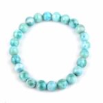 Larimar Ø 8 mm Kugel Edelstein Armband flexibel und dehnbar Edelsteine Heilsteine bei Wunderstein24