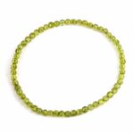 Olivin | Peridot Ø 3,5 mm Kugel | Perlen Armband flexibel und dehnbar Edelsteine Heilsteine bei Wunderstein24