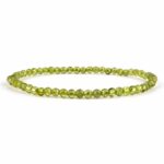Olivin | Peridot Ø 3,5 mm Kugel | Perlen Armband flexibel und dehnbar Edelsteine Heilsteine bei Wunderstein24