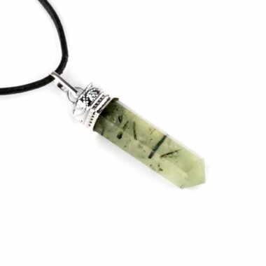 Prehnit Anhänger Spitze mit silberner Kappe & Öse Edelsteine Heilsteine bei Wunderstein24 Prehnit Anhänger Spitze mit silberner Kappe & Öse Edelsteine Heilsteine bei Wunderstein24