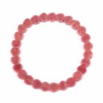 Rhodonit Kinder Ø 6,5 mm Herz Perlen Edelstein Armband flexibel und dehnbar Edelsteine Heilsteine bei Wunderstein24