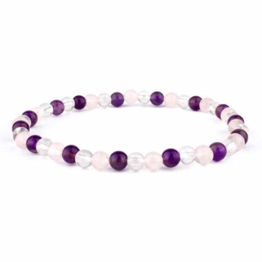 Klarheit & Herzenskraft – Edelstein Kugel Armband Ø 4,5 mm flexibel und dehnbar Edelsteine Heilsteine bei Wunderstein24