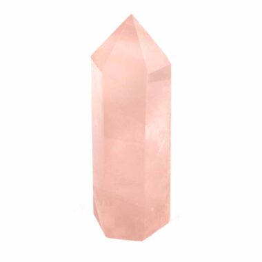 Rosenquarz Spitze Höhe 71 mm poliert beste Qualität und Farbe Edelsteine Heilsteine bei Wunderstein24