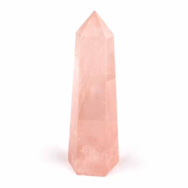 Rosenquarz Spitze Höhe 93 mm poliert beste Qualität und Farbe Edelsteine Heilsteine bei Wunderstein24