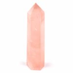 Rosenquarz Spitze Höhe 89 mm poliert beste Qualität und Farbe Edelsteine Heilsteine bei Wunderstein24