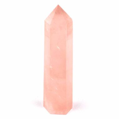 Rosenquarz Spitze Höhe 89 mm poliert beste Qualität und Farbe Edelsteine Heilsteine bei Wunderstein24