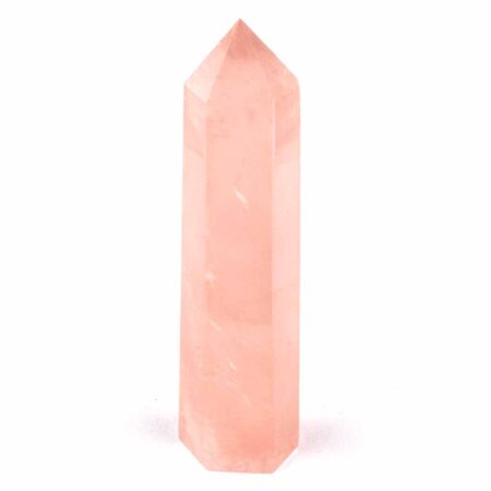Rosenquarz Spitze Höhe 89 mm poliert beste Qualität und Farbe Edelsteine Heilsteine bei Wunderstein24