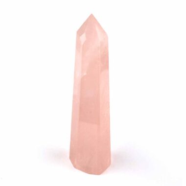 Rosenquarz Spitze Höhe 97 mm poliert beste Qualität und Farbe Edelsteine Heilsteine bei Wunderstein24