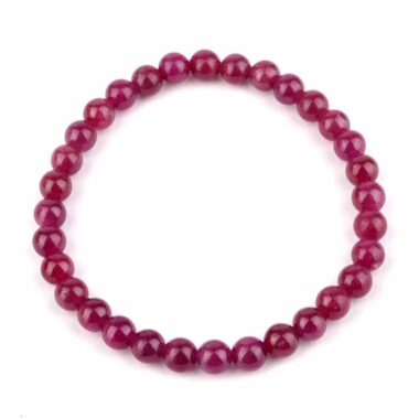 Rubin Ø ca. 6 mm Kugel Armband flexibel und dehnbar in bester Qualität und Farbe Edelsteine Heilsteine bei Wunderstein24