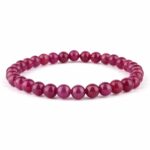 Rubin Ø ca. 6 mm Kugel Armband flexibel und dehnbar in bester Qualität und Farbe Edelsteine Heilsteine bei Wunderstein24