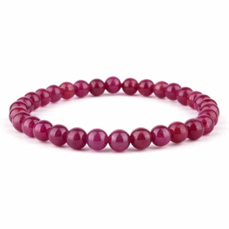 Rubin Ø ca. 6 mm Kugel Armband flexibel und dehnbar in bester Qualität und Farbe Edelsteine Heilsteine bei Wunderstein24