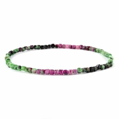 Rubin & Zoisit facettiertes Ø 2,8 mm Perlen Armband flexibel und dehnbar Edelsteine Heilsteine bei Wunderstein24 Rubin & Zoisit facettiertes Ø 2,8 mm Perlen Armband flexibel und dehnbar Edelsteine Heilsteine bei Wunderstein24