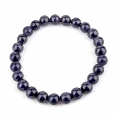 Saphir Ø 8 mm Kugel Edelstein Armband flexibel und dehnbar Edelsteine Heilsteine bei Wunderstein24