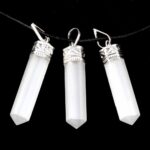 Tektit | Glasmeteorit Anhänger mit silberner Öse Edelsteine Heilsteine bei Wunderstein24