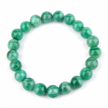 Smaragd Ø ca. 9,3 mm Kugel | Perlen Armband flexibel und dehnbar Edelsteine Heilsteine bei Wunderstein24