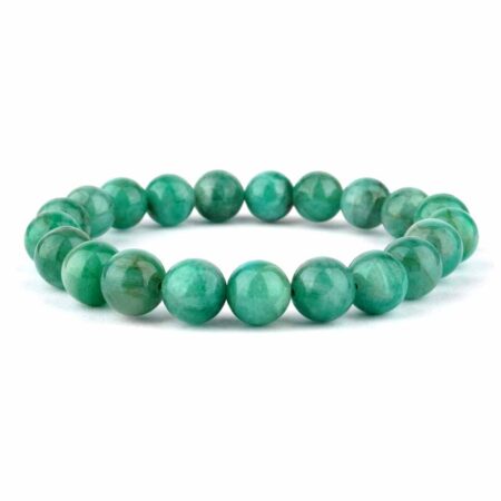 Smaragd Ø ca. 9,3 mm Kugel | Perlen Armband flexibel und dehnbar Edelsteine Heilsteine bei Wunderstein24