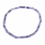 Tansanit facettiert Ø 3,3 mm Edelstein Armband flexibel und dehnbar Edelsteine Heilsteine bei Wunderstein24