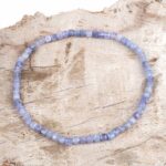 Tansanit facettiert Ø 3,3 mm Edelstein Armband flexibel und dehnbar Edelsteine Heilsteine bei Wunderstein24