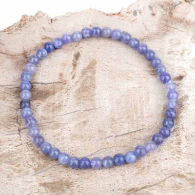 Tansanit Ø 4,5 mm Kugel Perlen Edelstein Armband flexibel und dehnbar Edelsteine Heilsteine bei Wunderstein24