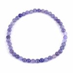 Tansanit Ø 4,5 mm Kugel Perlen Edelstein Armband flexibel und dehnbar Edelsteine Heilsteine bei Wunderstein24