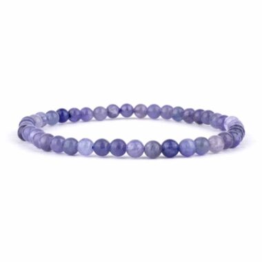 Tansanit Ø 4,5 mm Kugel Perlen Edelstein Armband flexibel und dehnbar Edelsteine Heilsteine bei Wunderstein24