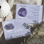 Dumortierit Mineralien Bestimmungskärtchen Sammelkarte Edelsteine Heilsteine bei Wunderstein24