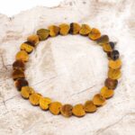 Tigerauge Kinder Ø 6,5 mm Herz Perlen Edelstein Armband flexibel und dehnbar Edelsteine Heilsteine bei Wunderstein24