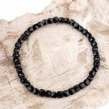 Turmalin schwarz facettiertes Ø 5 mm Perlen Edelstein Armband flexibel und dehnbar Edelsteine Heilsteine bei Wunderstein24 Turmalin schwarz facettiertes Ø 5 mm Perlen Edelstein Armband flexibel und dehnbar Edelsteine Heilsteine bei Wunderstein24