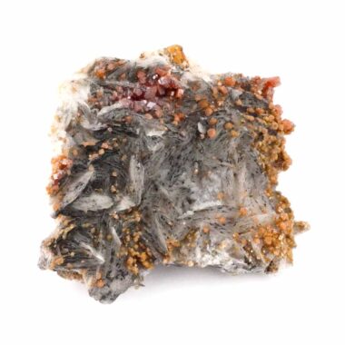 Vanadinit | Baryt Stufe Natur Ø 93 mm in bester Farbe und Struktur Edelsteine Heilsteine bei Wunderstein24