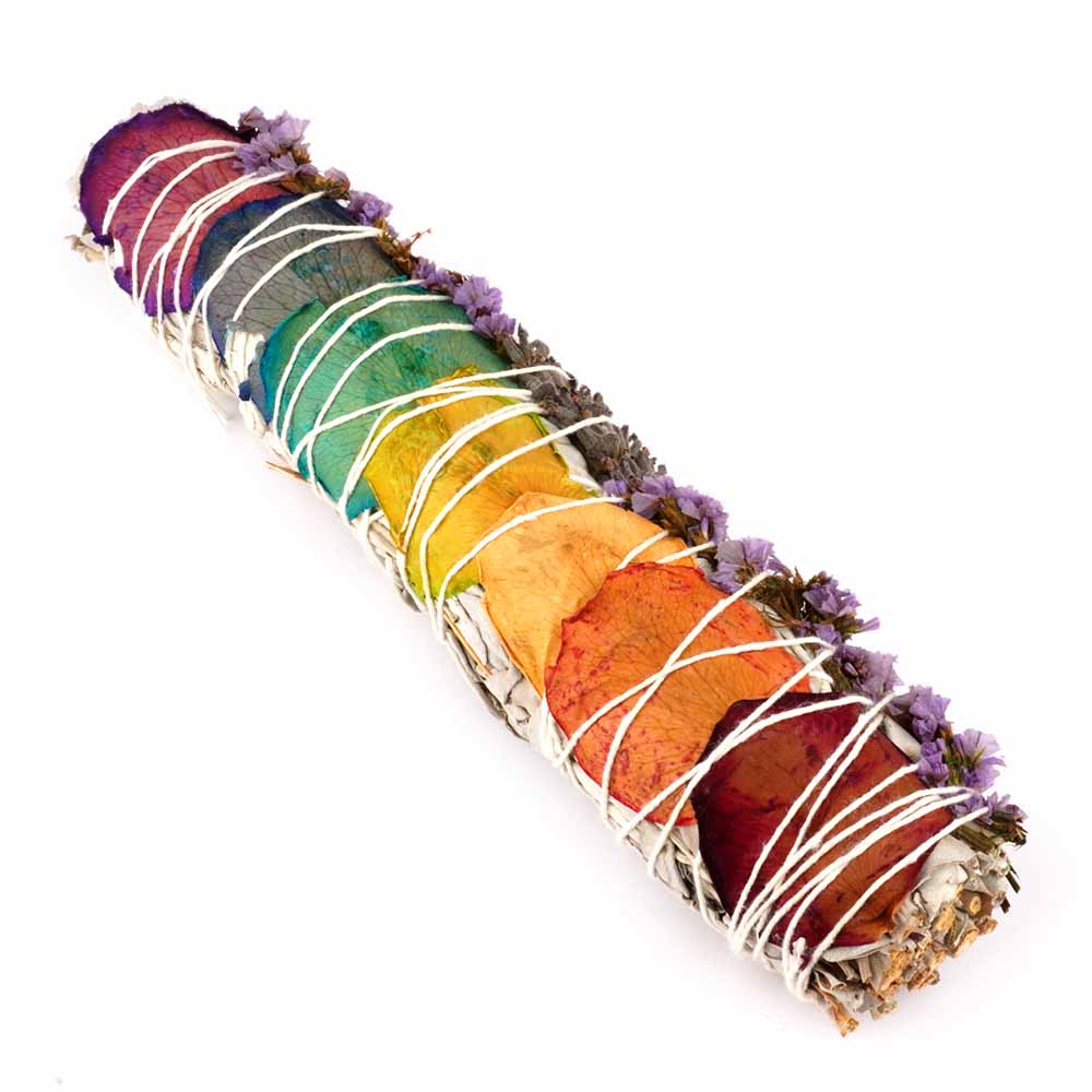 Weißer Salbei Chakra Blüten Räucher Bündel groß | Länge 220 mm | ca. 100 g Edelsteine Heilsteine bei Wunderstein24 Weißer Salbei Chakra Blüten Räucher Bündel groß | Länge 220 mm | ca. 100 g Edelsteine Heilsteine bei Wunderstein24