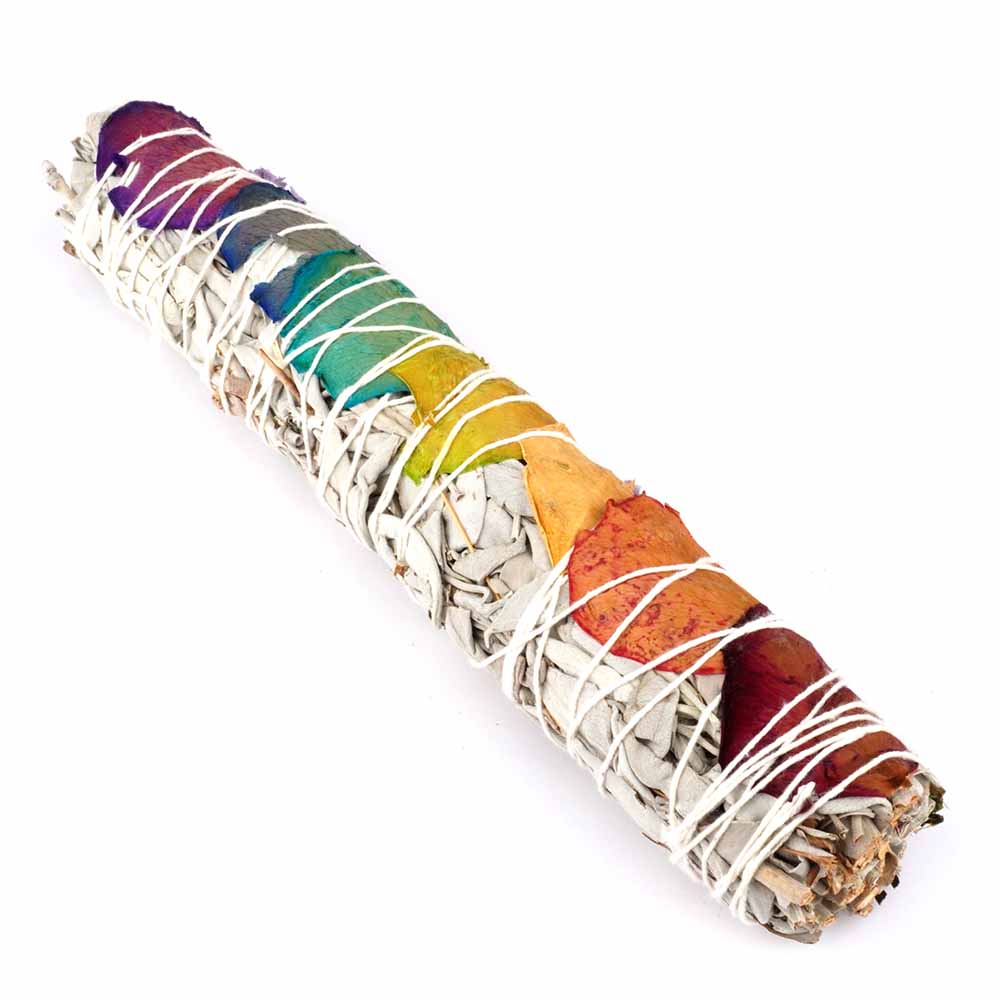 Weißer Salbei Chakra Blüten Räucher Bündel groß | Länge 220 mm | ca. 100 g Edelsteine Heilsteine bei Wunderstein24 Weißer Salbei Chakra Blüten Räucher Bündel groß | Länge 220 mm | ca. 100 g Edelsteine Heilsteine bei Wunderstein24