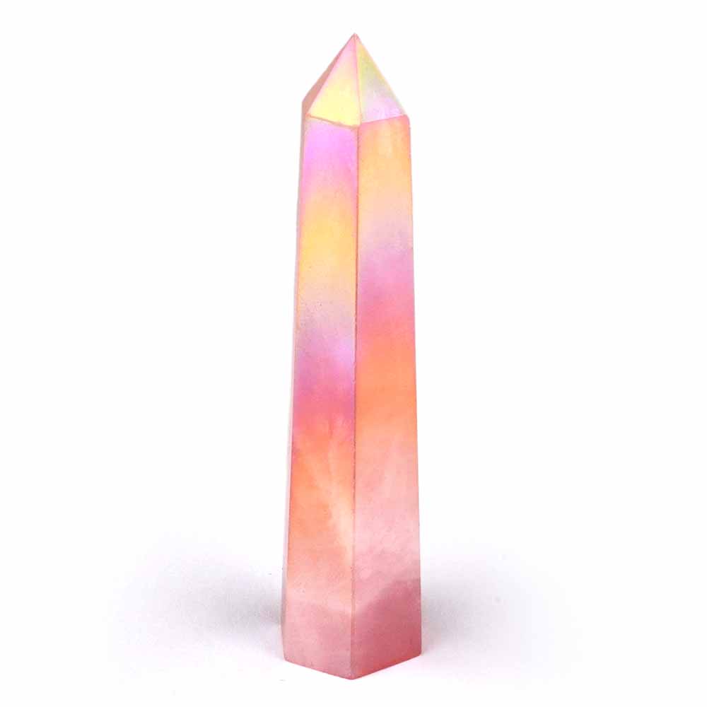 Aqua Angel Aura Rosenquarz Spitze Höhe 96 mm poliert in bester Farbe Edelsteine Heilsteine bei Wunderstein24 Aqua Angel Aura Rosenquarz Spitze Höhe 96 mm poliert in bester Farbe Edelsteine Heilsteine bei Wunderstein24